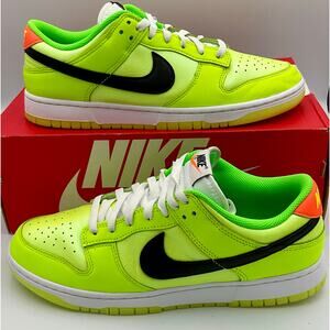 Nike Men's Neon Green Black Low-Top Athletic Shoes